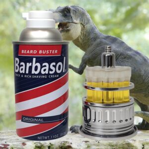Barbasol Style Movie Prop Jar | Dinosaur DNA Test Tube Collectible Jurassic Park Canister Metal Replica
