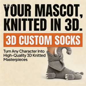 African Elephant Safari Giant Mammal 3D Socks Producer We Model Every Concept Mascot Corporate Gift Winter Wearable Swag Apparel