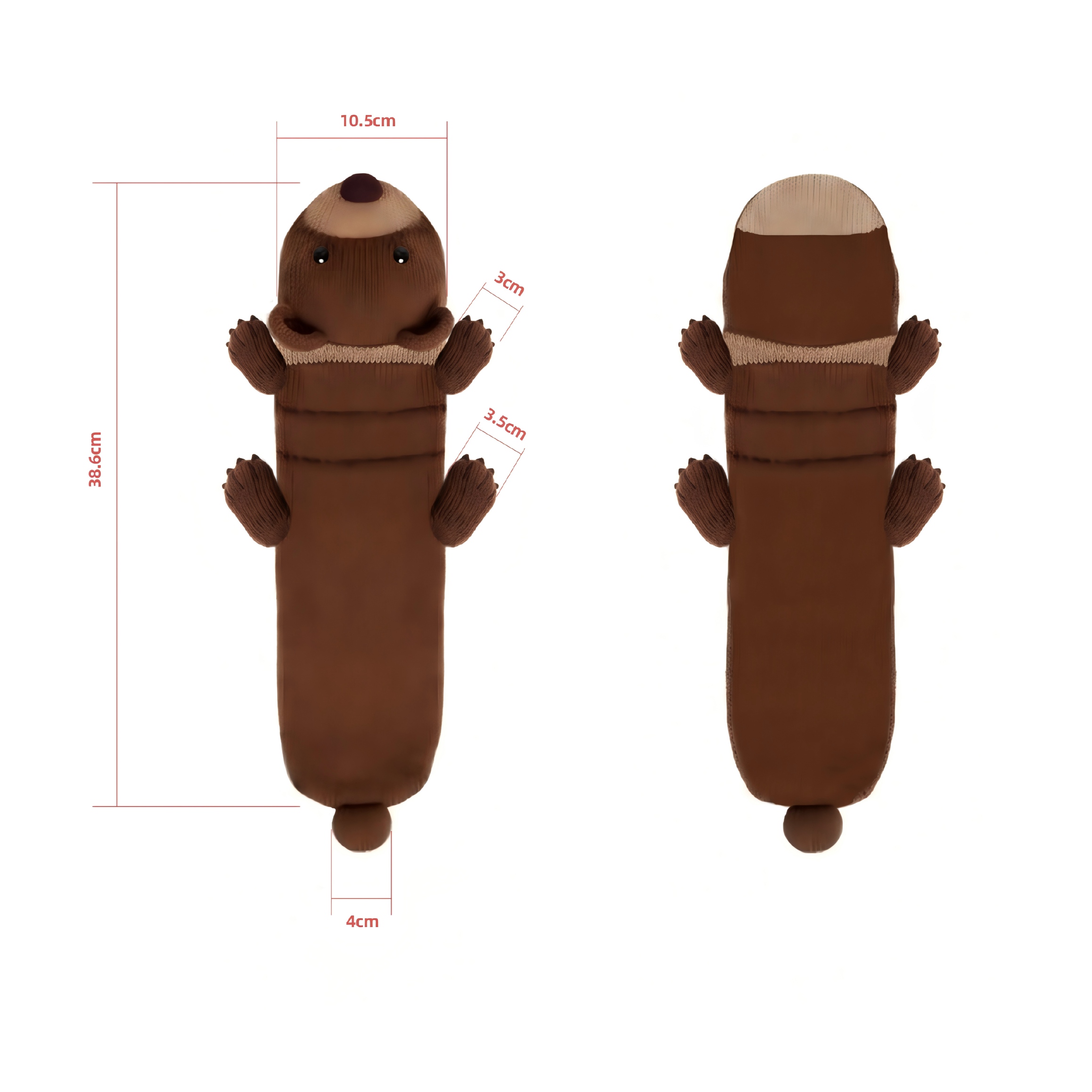 Brown Bear Grizzly Safari Wildlife 3D Socks Agency We Fashion Any Concept Mascot Emblem Promotional Exhibition Swag Hosiery - Image 3