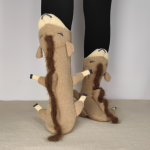 Bactrian Camel Personalized Rustic Cable Knit Christmas Stocking Handmade Fireplace 3D Character Winter Holiday Bulk Supplier